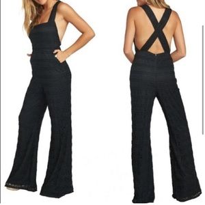 Show Me Your Mumu Judy Lace Flare Jumpsuit